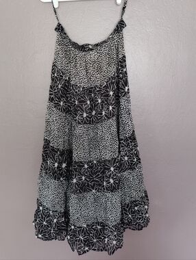 B Bronson Boho Midi Maxi Skirt Floral Semi Sheer Size L
